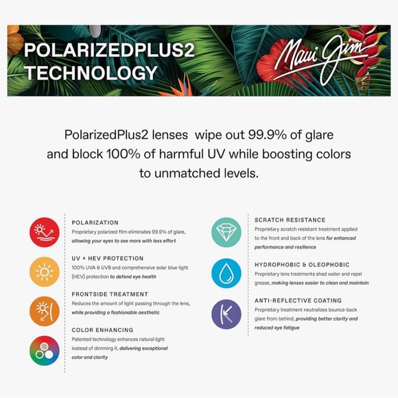Maui Jim Island Eyes W/Patented Polarizedplus2 Lenses Round Sunglasses - Picture 4 of 6